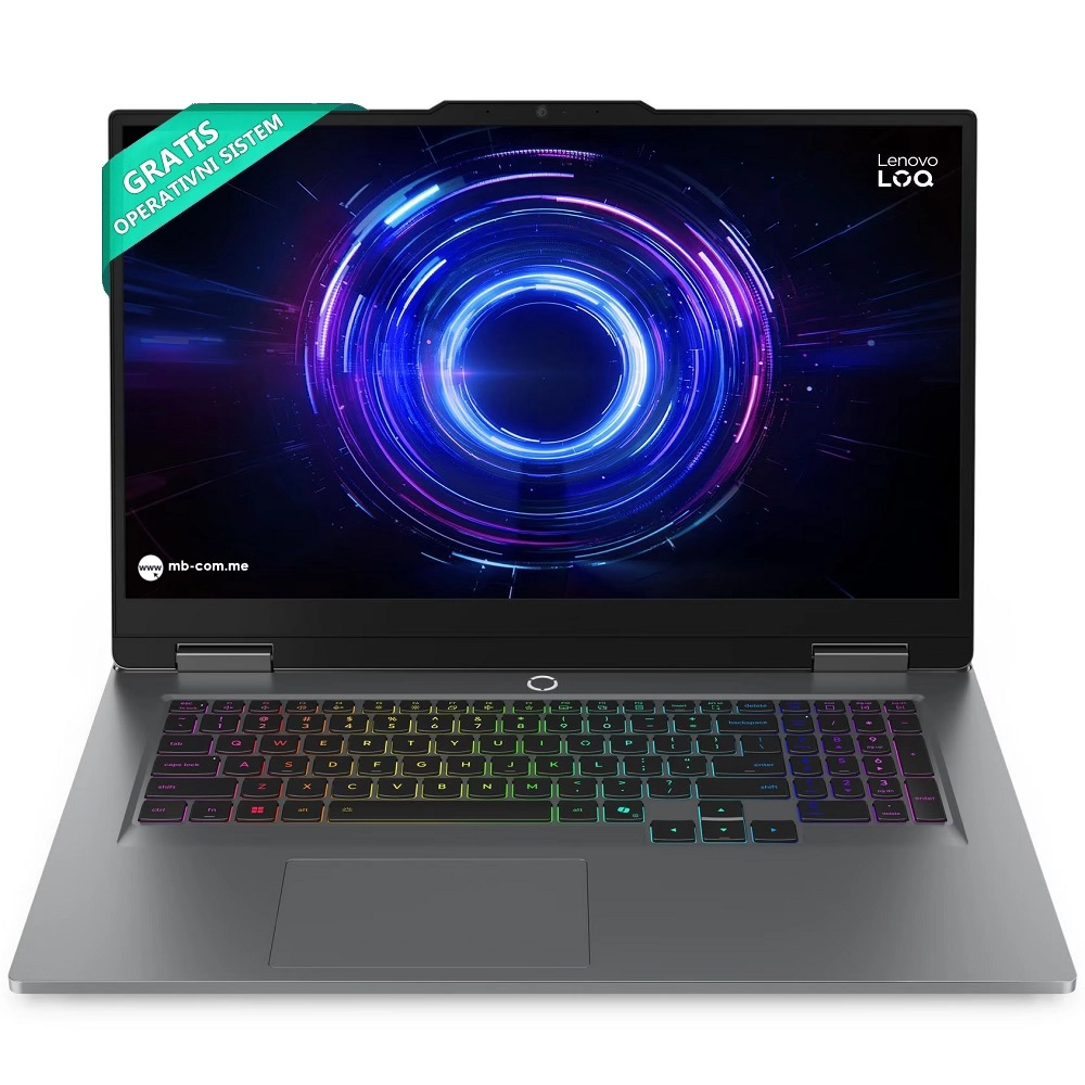 Lenovo LOQ 17IRX10 i7-13650HX/1TB/16GB/RTX 5050 GB/17.3" FHD IPS/RGB yu/NoOS/Luna grey
