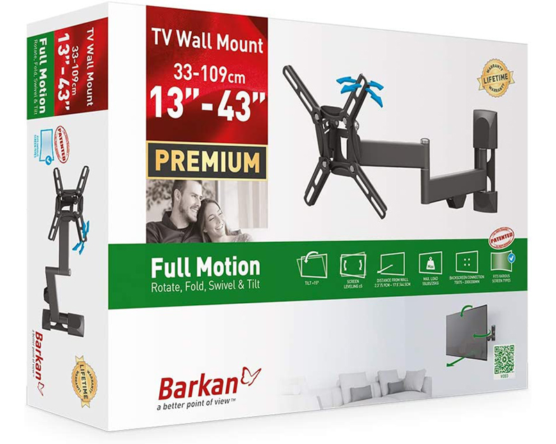 2400.B LCD TV zglobni zidni nosač do 43 inča