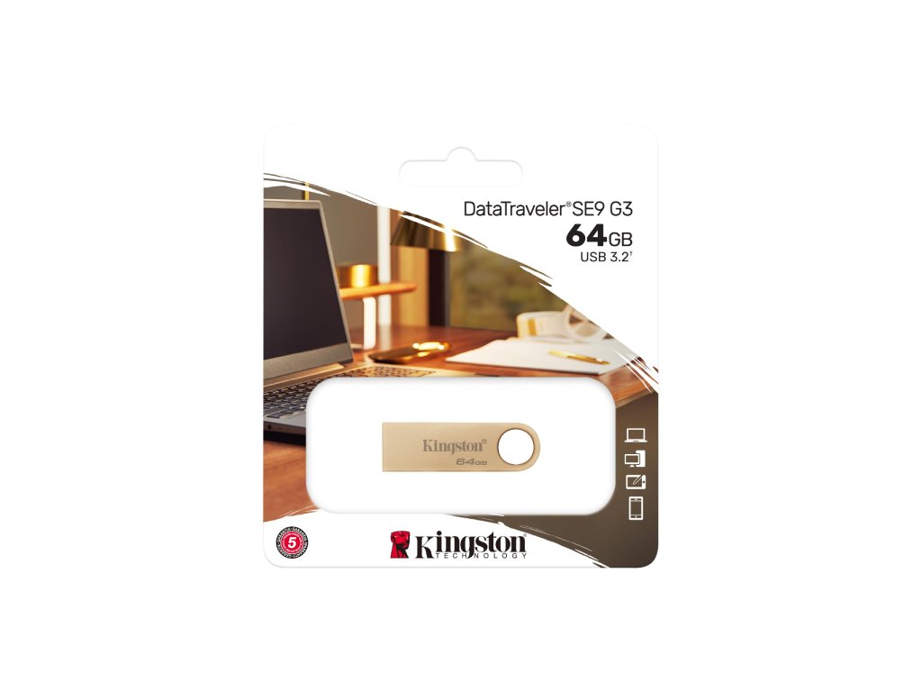 64GB DataTraveler SE9 G3 USB 3.0 flash DTSE9G3/64GB champagne