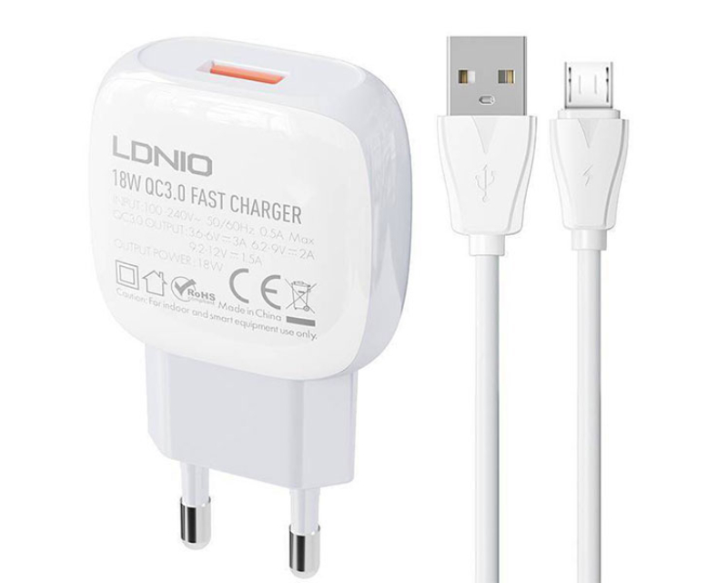 A1306Q QC 3.0 18W punjač + kabl Micro