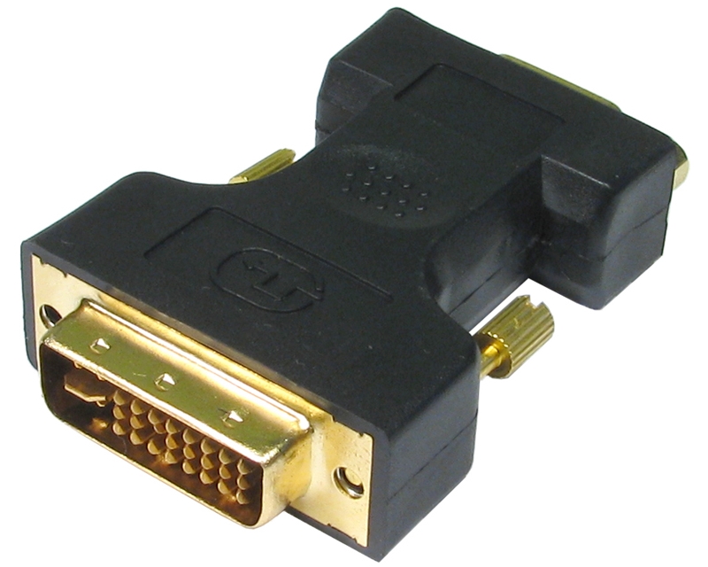 Adapter DVI-I (M) - VGA (F) crni