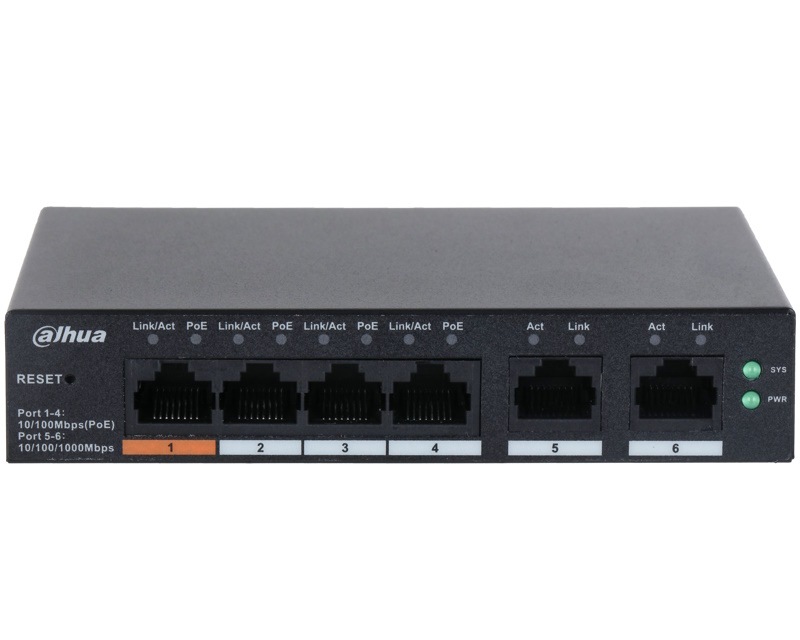 CS4006-4ET-60 6-Port Cloud Managed Desktop Switch with 4-Port PoE