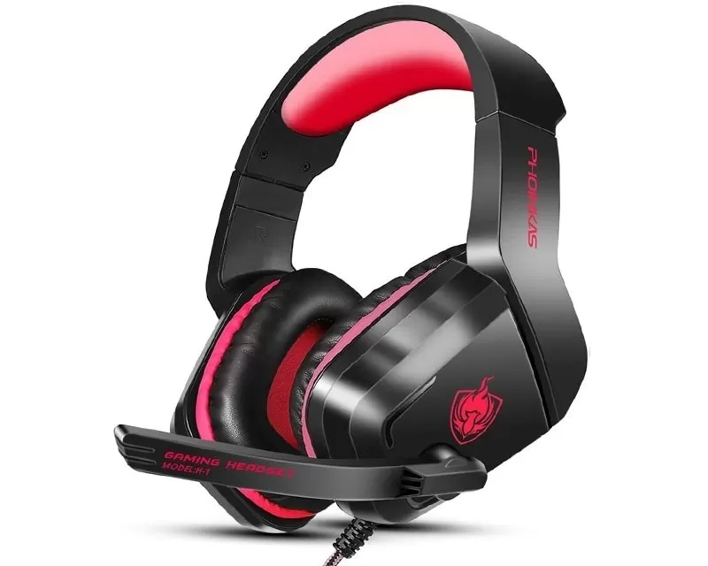 H-1 Gaming slušalice sa mikrofonom crno-crvene