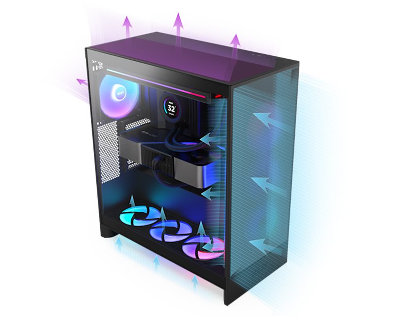 H7 Flow RGB kućište crno (CM-H72FB-R1)