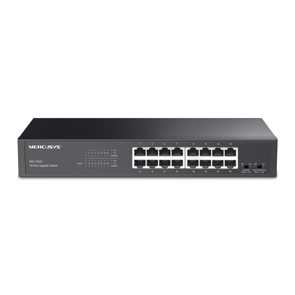 MS116GS(UN) 16-Port Gigabit Desktop/Rackmount Switch