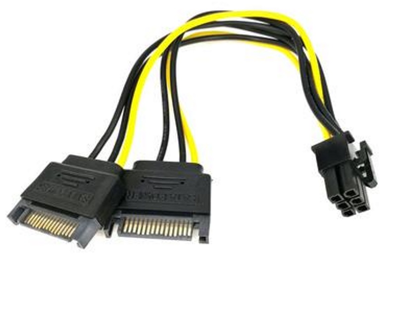 Naponski adapter za PCI-E VGA (6-pin) -2x Sata