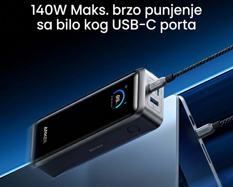 Prime 26250mAh, 300W, Power Bank za laptop crni