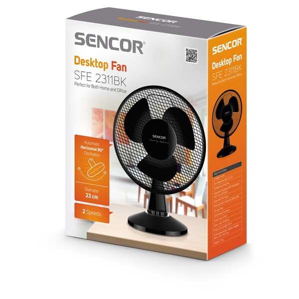 SFE 2311BK Stoni ventilator crni