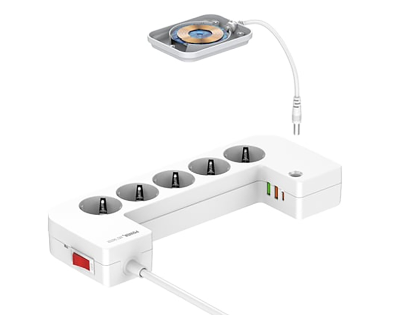 SN5311W Zaštita od prenapona u kutiji 5 x šuko + 3 x USB 2m beli