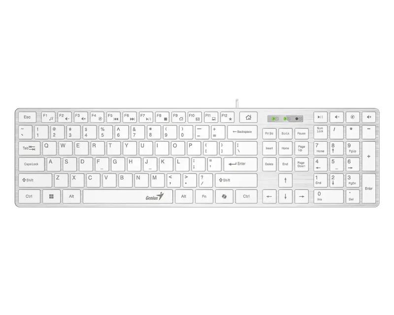 SlimStar 126 USB US bela tastatura