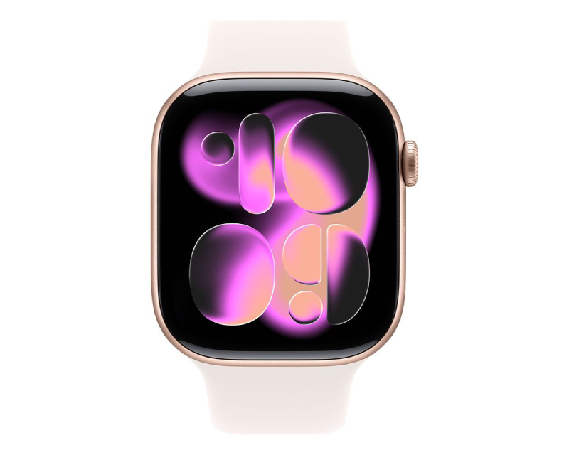 Watch S11 GPS 46mm Rose Gold Aluminium Case with Light Blush Sport Band (mev74et/a)