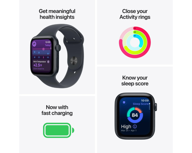 Watch SE 3 GPS 40mm Midnight Aluminium Case with Midnight Sport Band - M/L (mehc4rk/a)