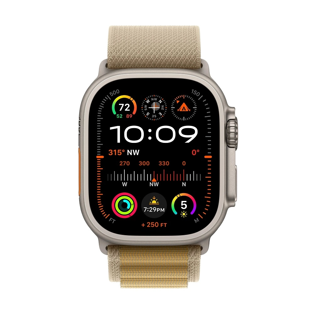 Watch Ultra2 v2 Cellular 49mm Natural Titanium Case with Tan Alpine Loop - Medium (mx4f3se/a)