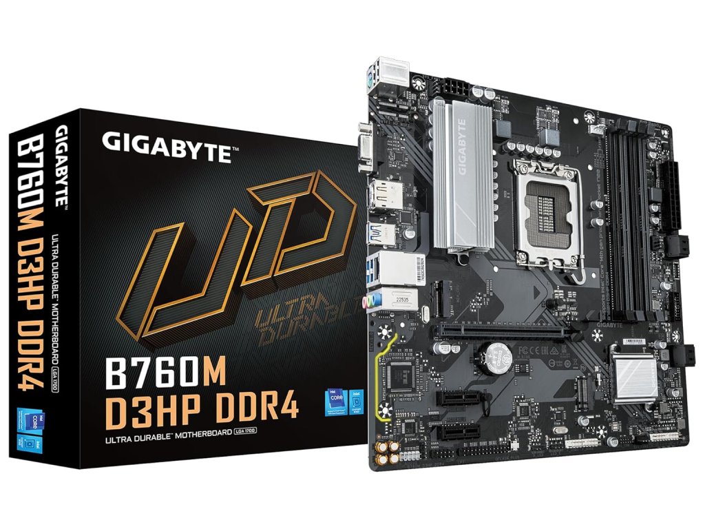 GIGABYTE Intel MB B760M D3HP DDR4, 4*DDR4 5333MHz, 2*PCIe 4.0 x4 M.2, RAID, DP/HDMI/VGA, LGA 1700