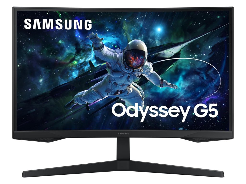 SAMSUNG Odyssey G55C Curved Gaming Monitor 27" QHD 2560x1440, 165Hz, 1ms, DP/HDMI, 2500:1, HDR10