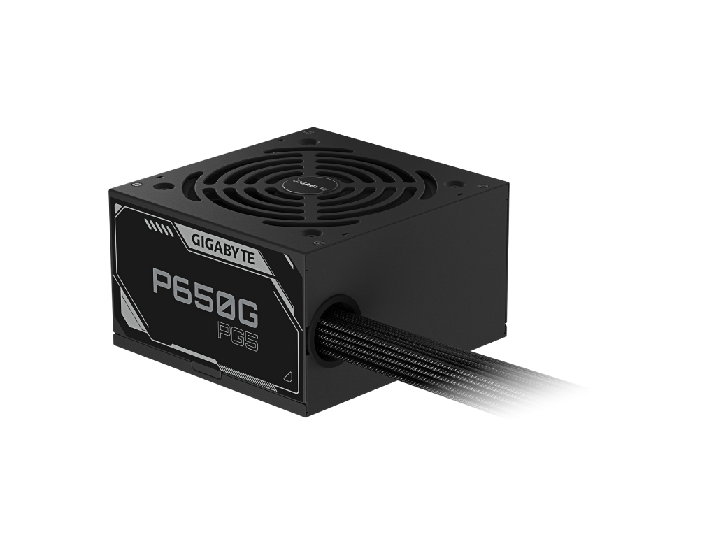 GIGABYTE GP-P650G PG5 650W Power Supply, 80 PLUS Gold certified, 120mm Silent (HYB) Fan, ATX 3.1