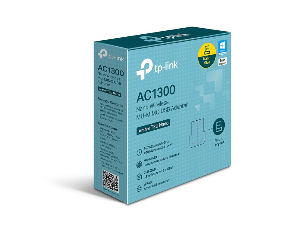 TP-LINK ARCHER T3U NANO AC1300 Nano Wireless MU-MIMO USB Adapter
