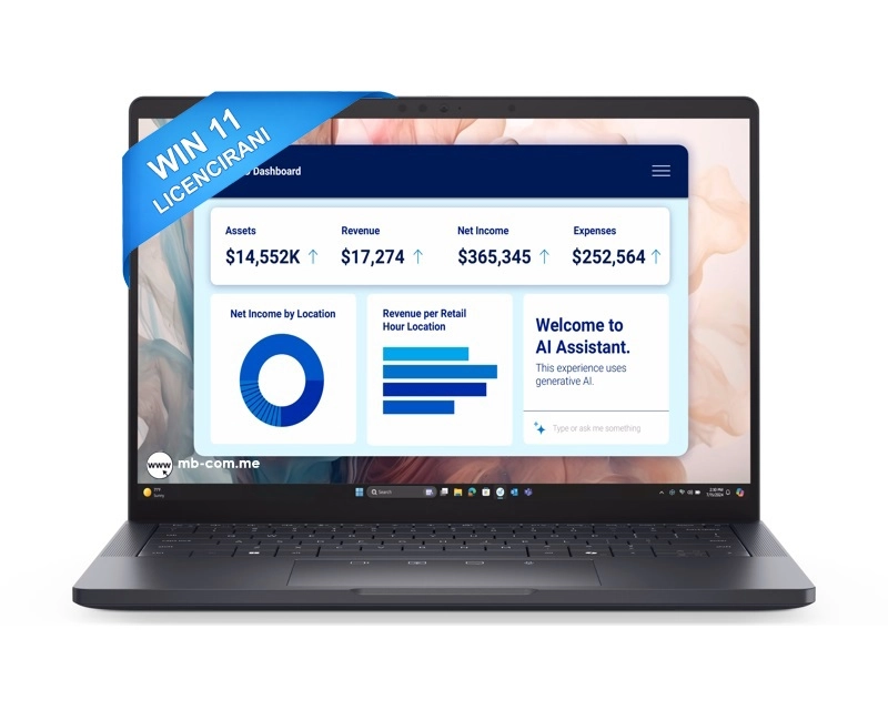 Dell Pro 13 Premium Win11Pro Ultra5 236V/512GB/16GB/13.3" FHD+/backlit US/IntelArc