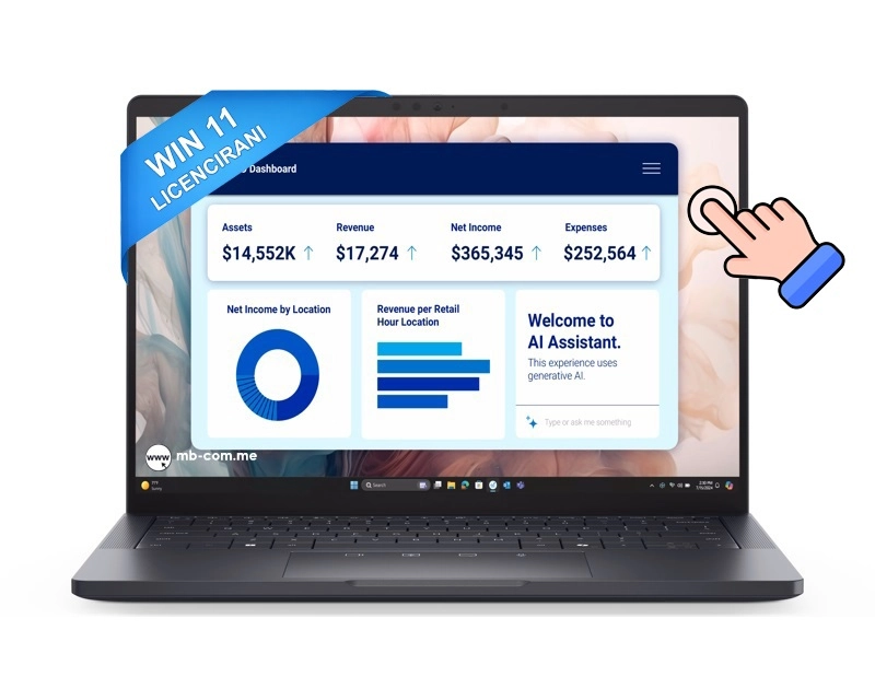 Dell Pro 13 Premium Win11Pro Ultra7 268V/512GB/32GB/13.3" Touch QHD+/backlit US/IntelArc