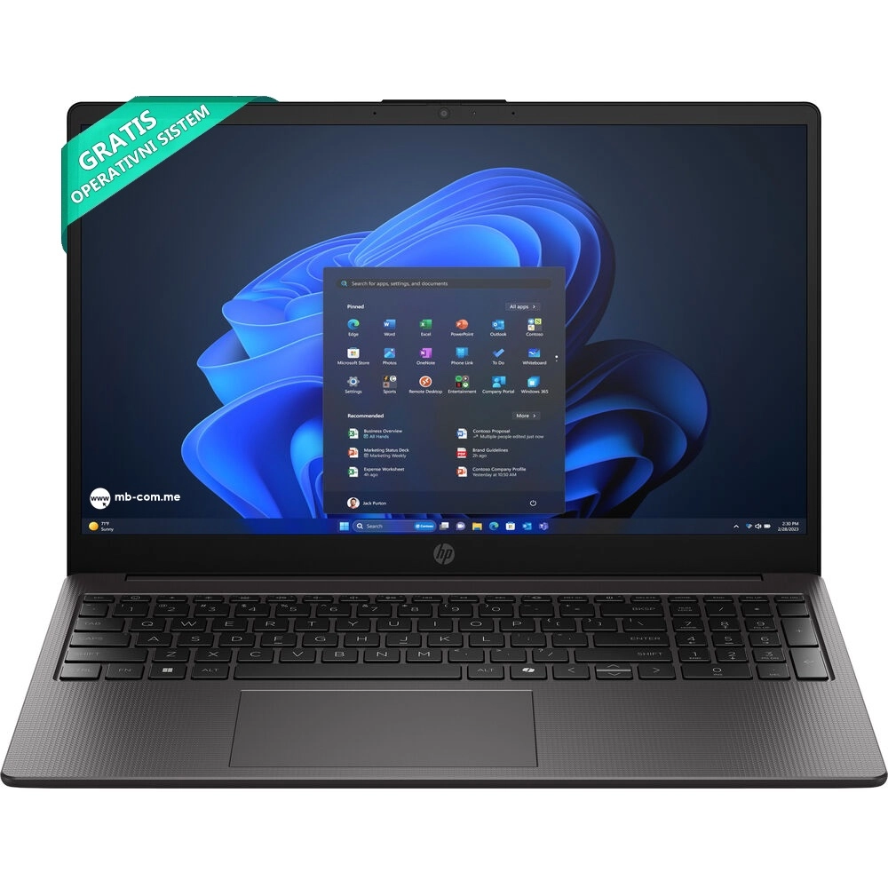 HP 250R G10 Core5 120U/512GB/8GB DDR4/15.6" FHD SVA/NoOS/Dark ash silver/Integrated/YU