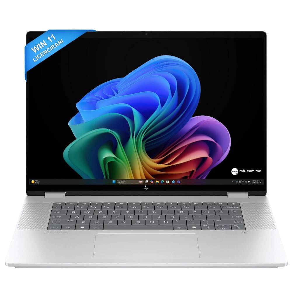 HP OmniBook X Flip 2-in-1 Win11Home Ultra5 226V/512GB/16GB/16" 2K IPS/Integrated/Bkit/Glacier silver