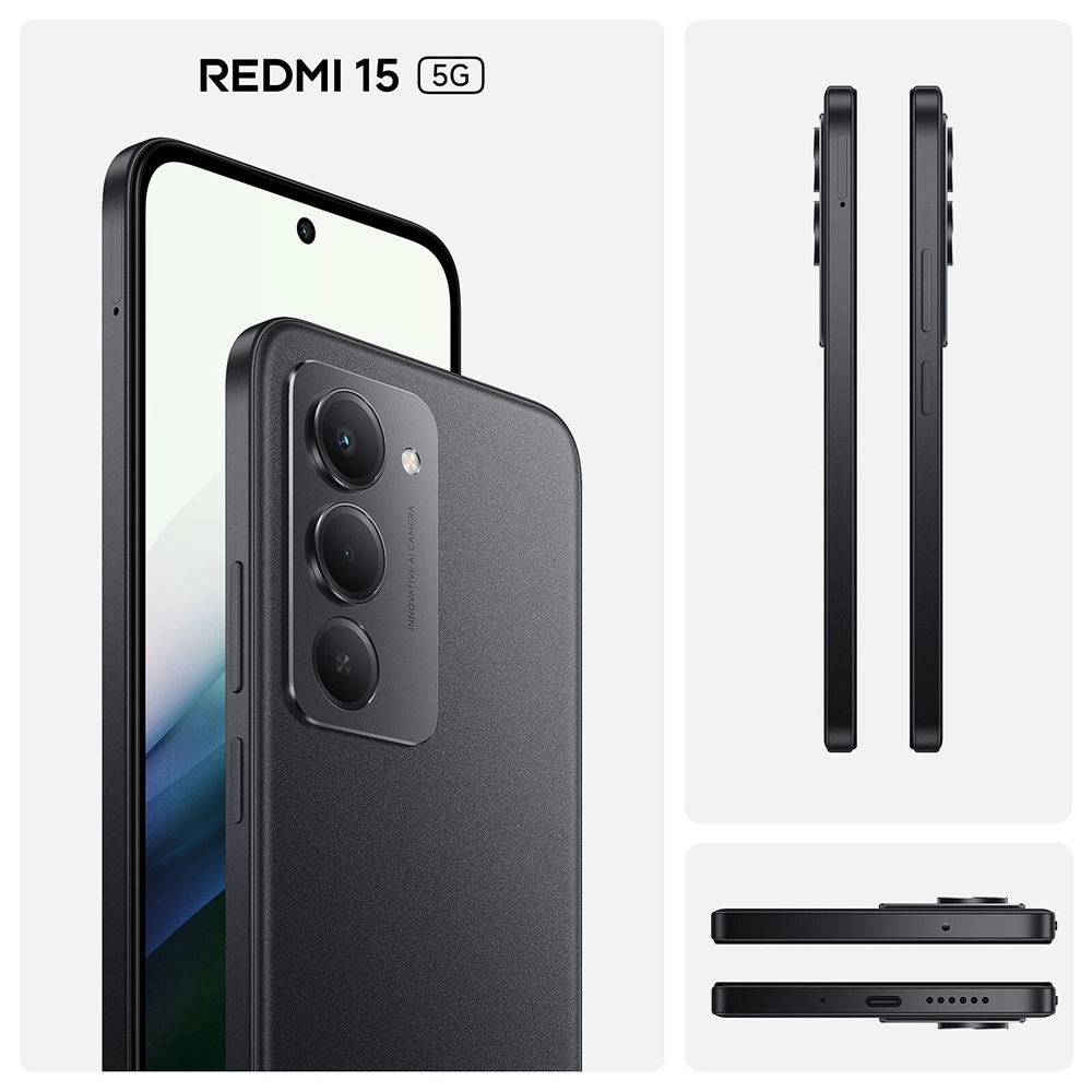 Xiaomi Redmi 15 5G 4GB/128GB, crni